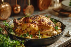 Comment cuisiner une pintade entière en cocotte en fonte ?