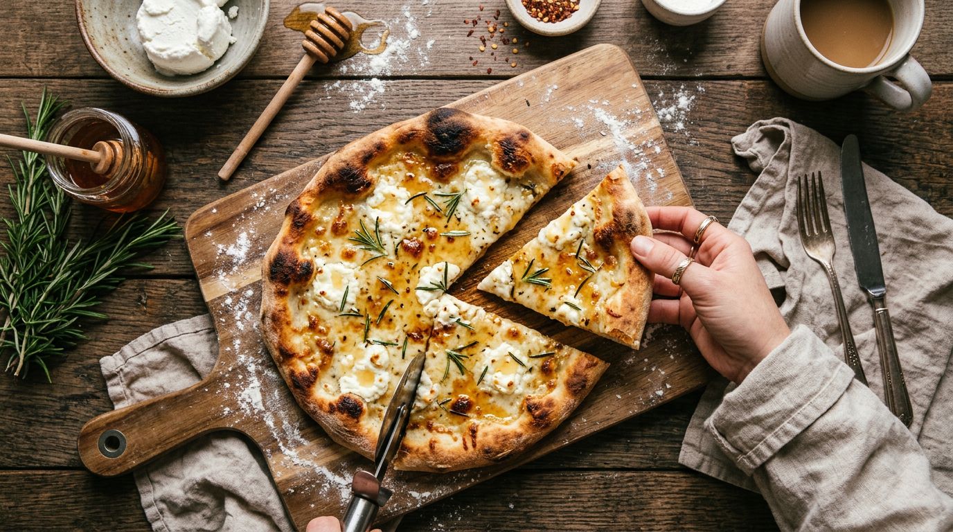 Pizza chèvre miel maison