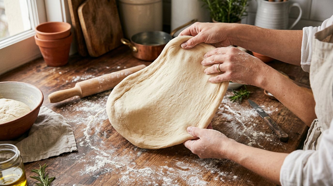 Pâte à pizza sans repos en 15 minutes