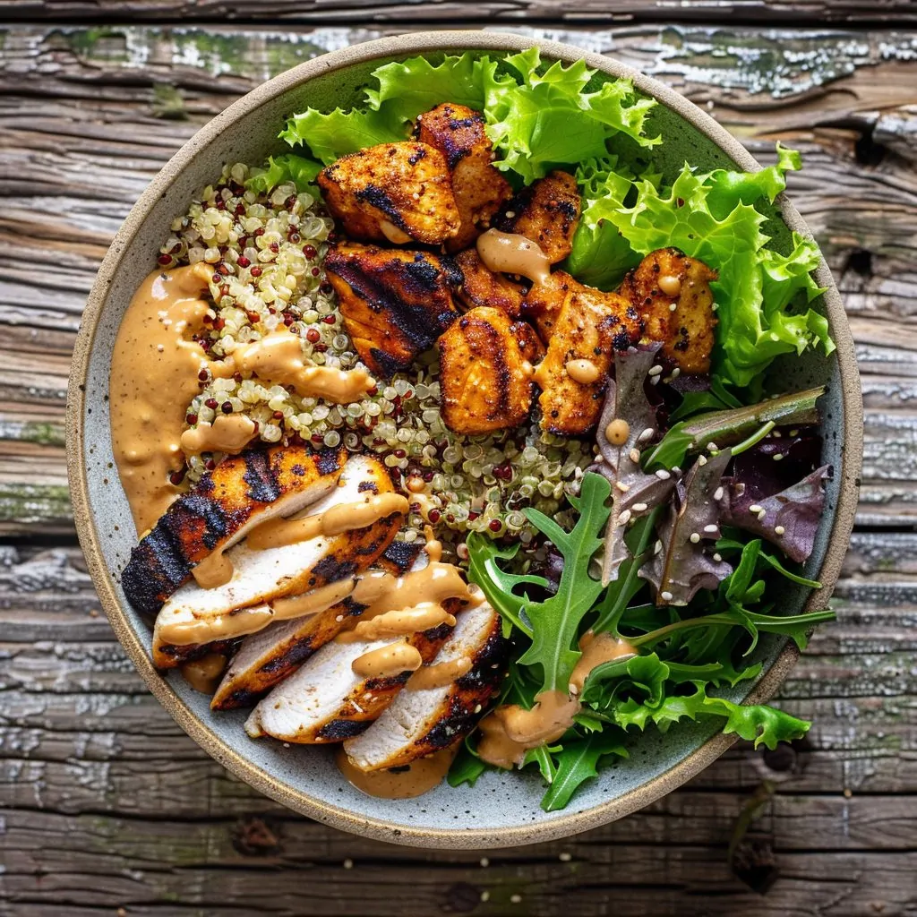 Recette express de salade quinoa-poulet : légère, saine et délicieuse