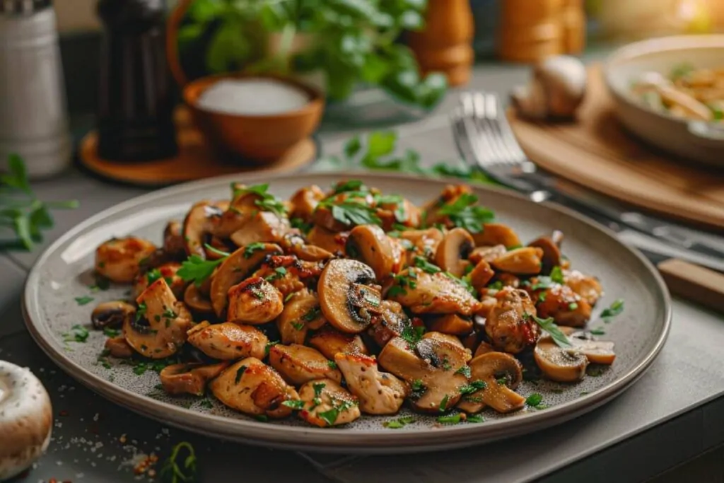 Comment cuisiner un sauté de poulet aux champignons ?