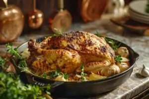 Comment cuisiner une pintade entière en cocotte en fonte ?