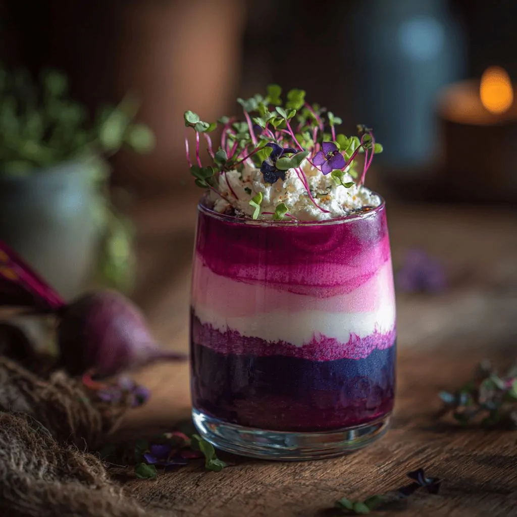 Cette verrine colorée aux betteraves transforme vos dîners en moments d&rsquo;exception
