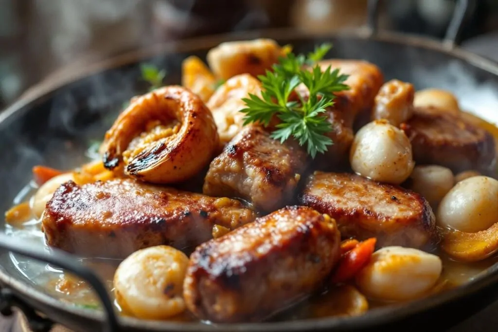 Cataplana Porc et Fruits de Mer : La Technique de l&rsquo;Étouffée pour une Viande Ultra-Tendre